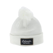 ZHATS Standard NCAA Officially Licensed Pom Beanie Patch Brick White, One Size