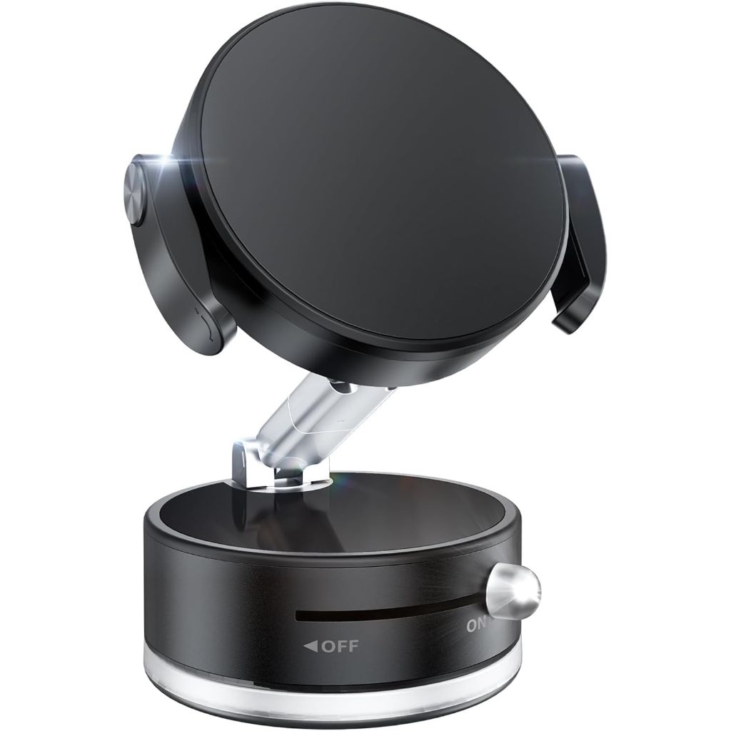 Magnetic Car Phone Holder with Strong Suction Cup, Universal 360 Dashboard Cell Phone Mount for iPhone 16 Pro Max