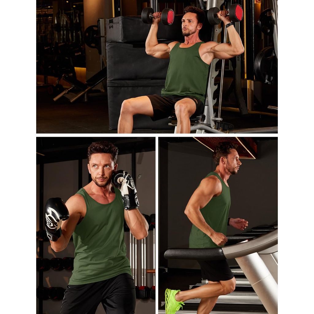 SZ S, MAGCOMSEN Men's UPF 50+ Tank Top Gym Workout Sleeveless Muscle Shirts