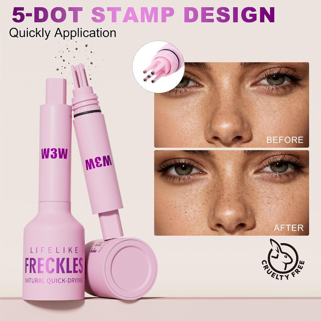 W3W Freckles Stamp Pen – Waterproof Freckle Stamp, (#03 Shallower)