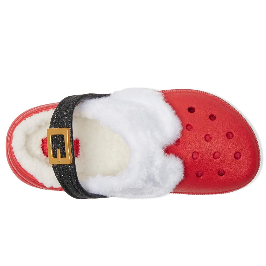 Crocs Unisex-Child Classic Holiday Lined Clogs (Little Kid/Big Kid) Varsity Red/Multi 13 Little Kid Medium