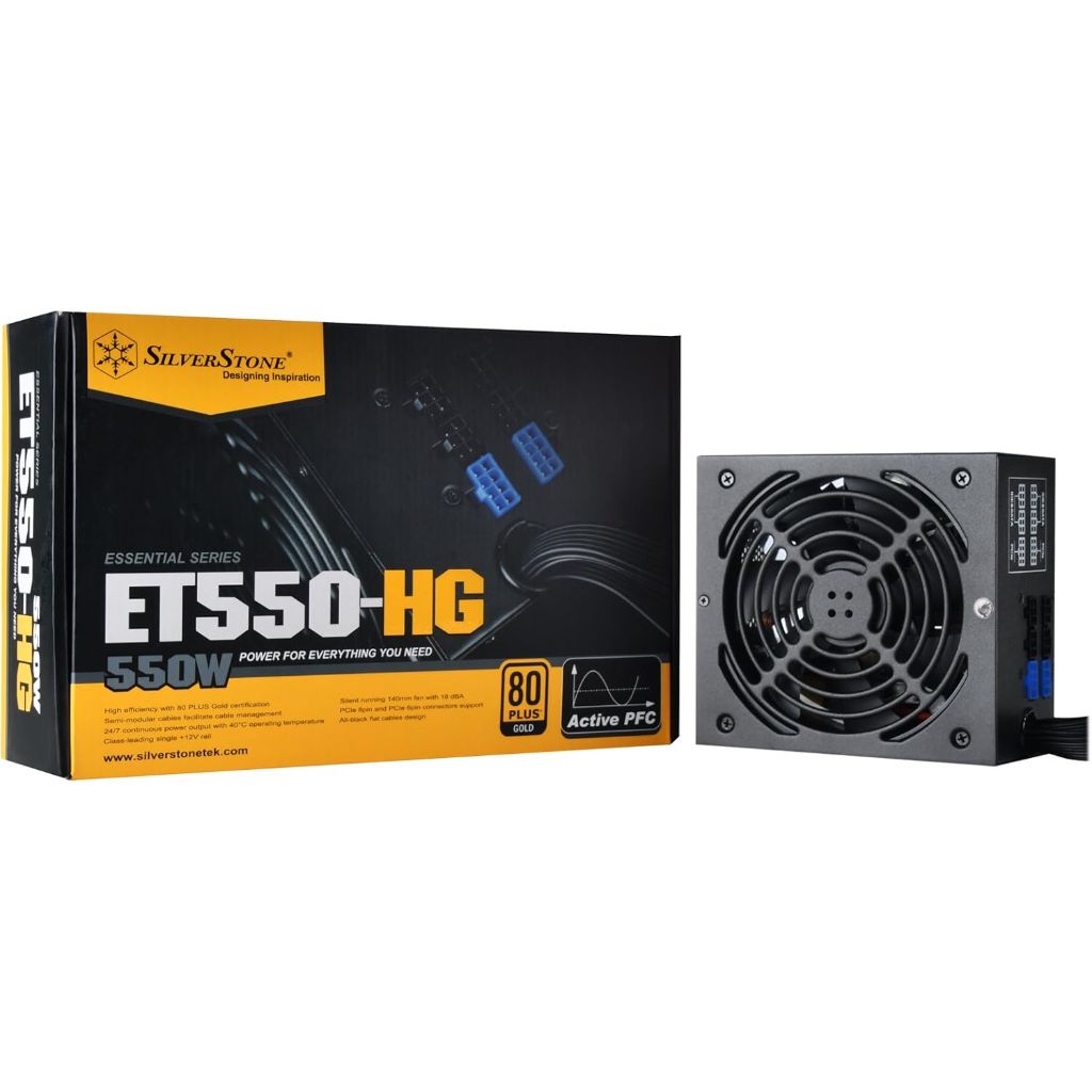 Silverstone Technology 550 Watt Semi-Modular 80 Plus Gold Computer Power Supply PSU, SST-ET550-HG