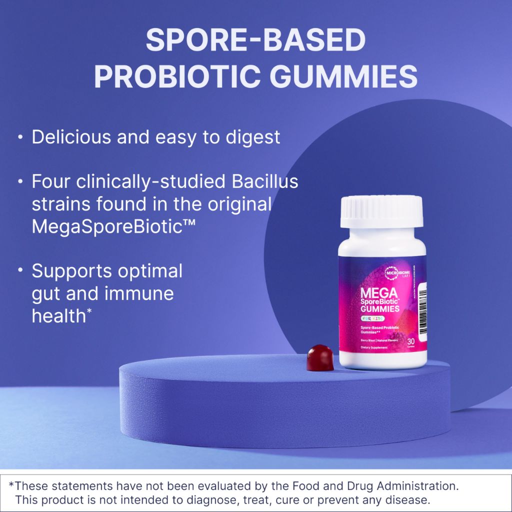Microbiome Labs Mega SporeBiotic Gummies - Berry Flavor (60 Gummies)