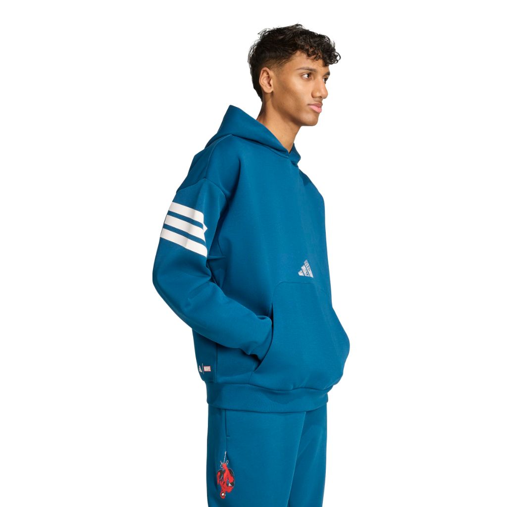 adidas Men's Marvel Spider Man Hoodie - Blue Night, Medium