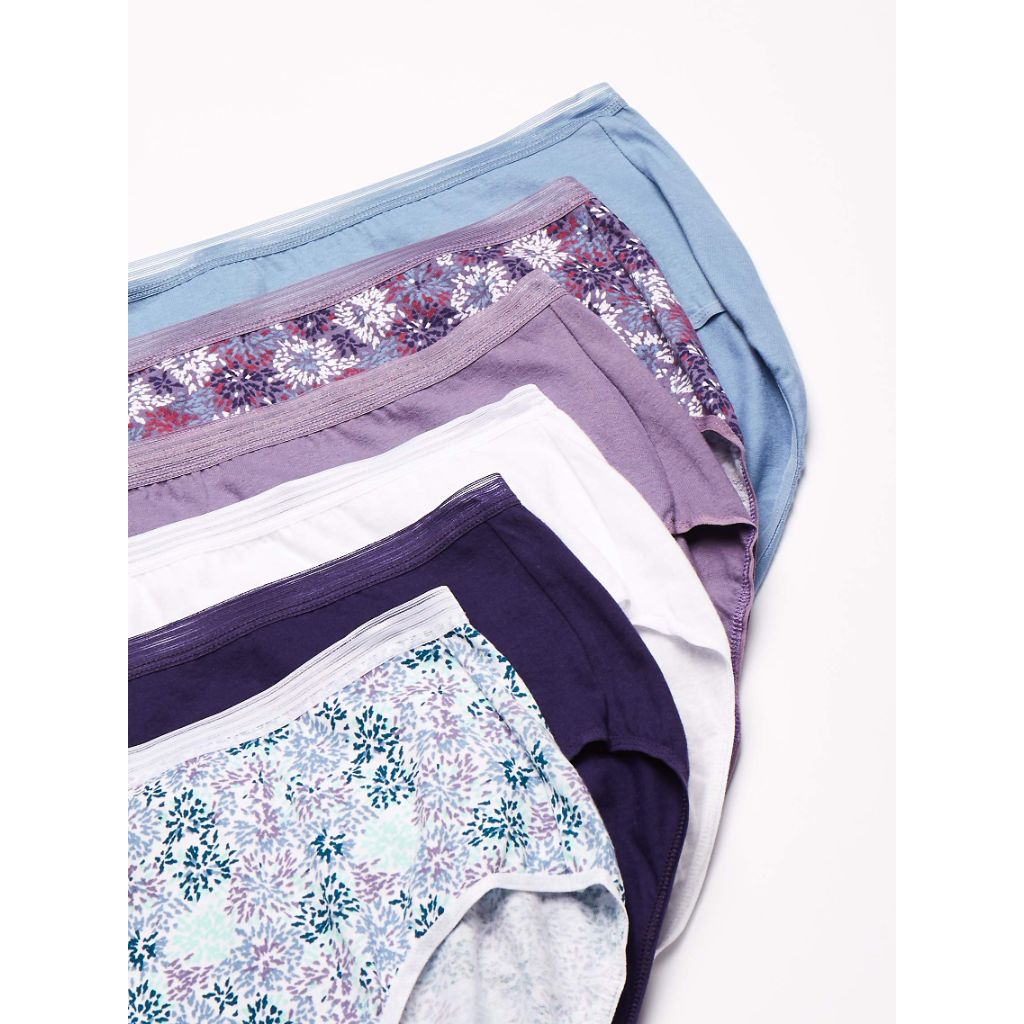 Hanes Women's Signature Cotton Breathe Briefs Underwear Pack, 6-Pack  8/XL