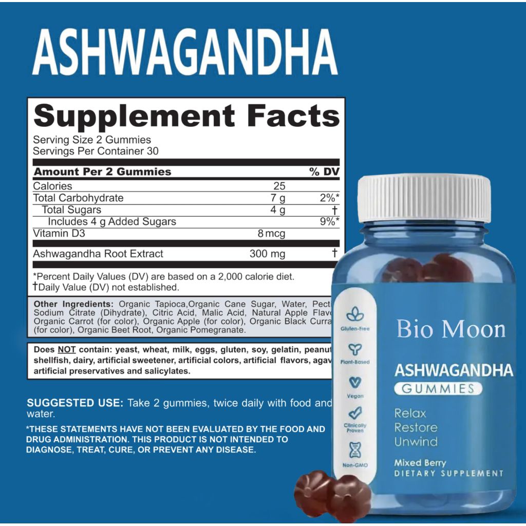Bio Moon Ashwagandha Gummies - 60ct