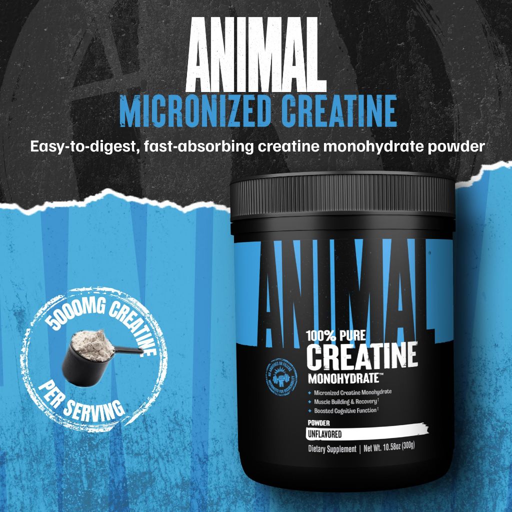 Animal 100% Pure Creatine Monohydrate Powder - Unflavored, 10.58oz.