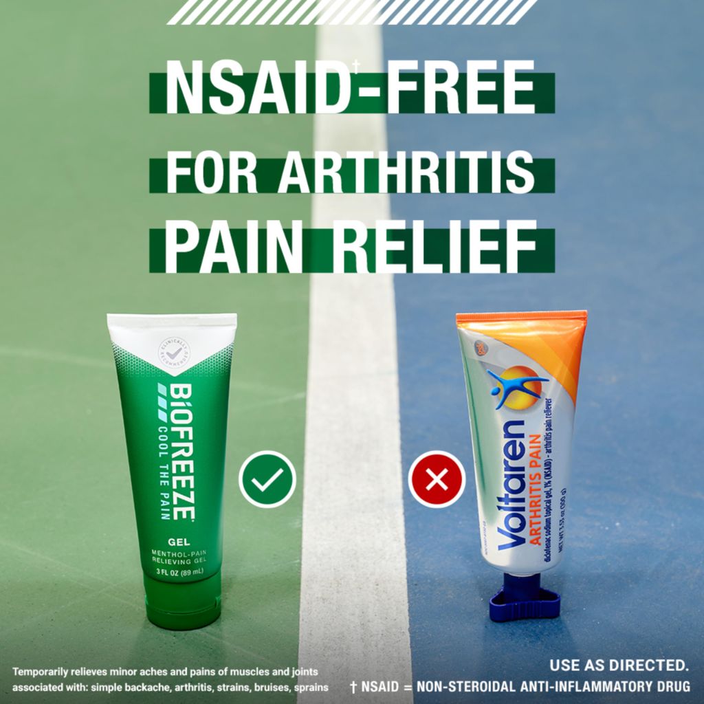 Biofreeze Gel Pain Relief, Knee & Lower Back Pain Relief- 3 Fl Oz