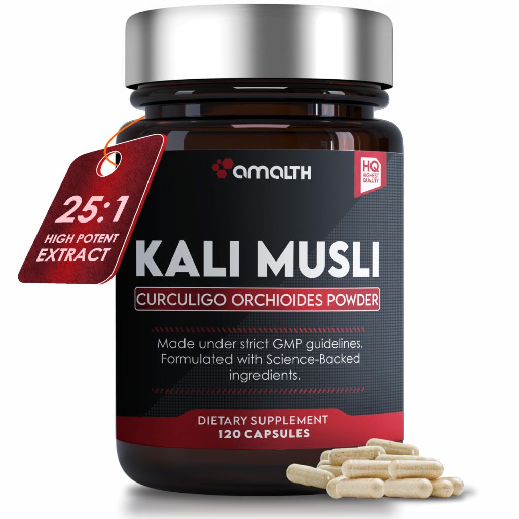 AMALTH Kali Musli Powder 1500mg Per Serving  - 120 Veg Capsules