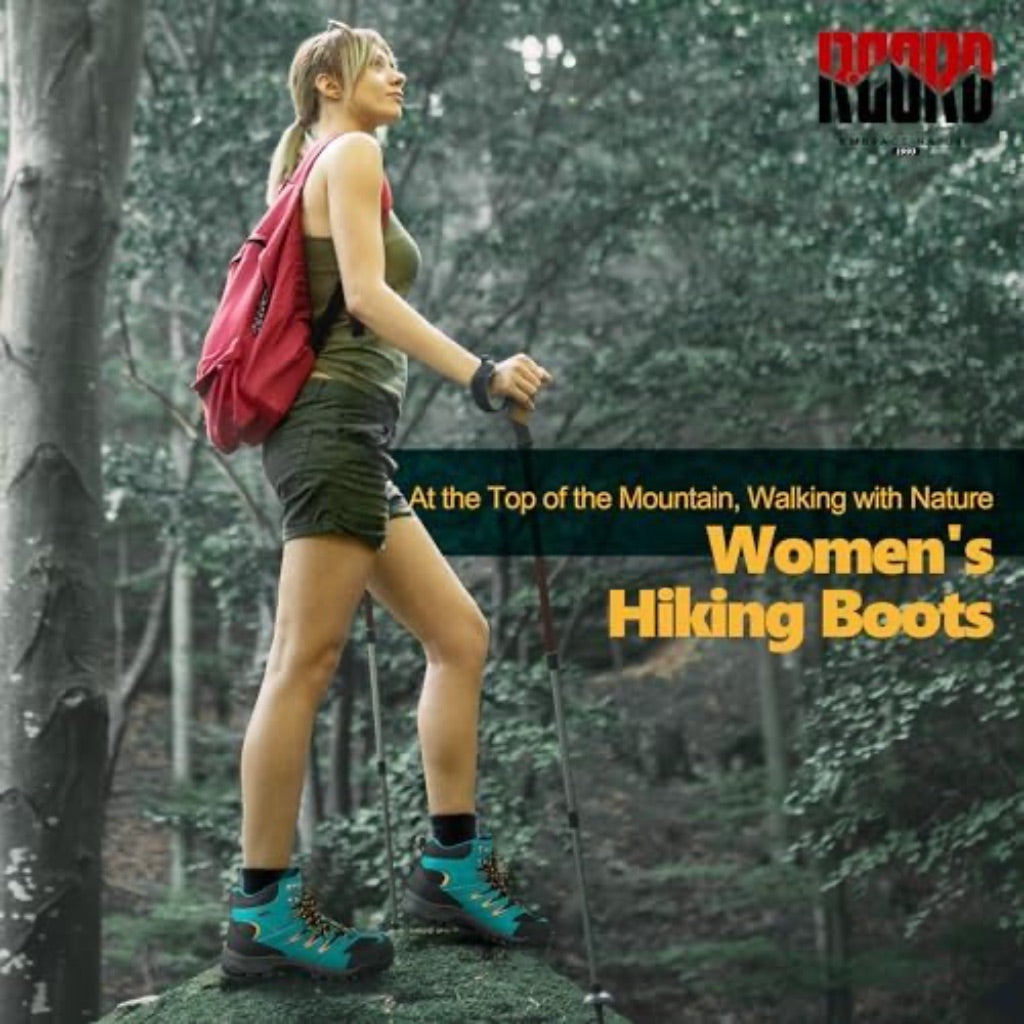 R CORD Hiking Boots Women Waterproof Womens Hiking Boots Comfortable Non-Slip Womens Hiking Shoes Walking Trekking Camping Tennis Sport Sneakers Size 6.5