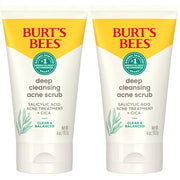 Burt’s Bees Deep Cleansing Acne Scrub Salicylic Acid Acne Treatment with Cica - 4oz (2 Pack)