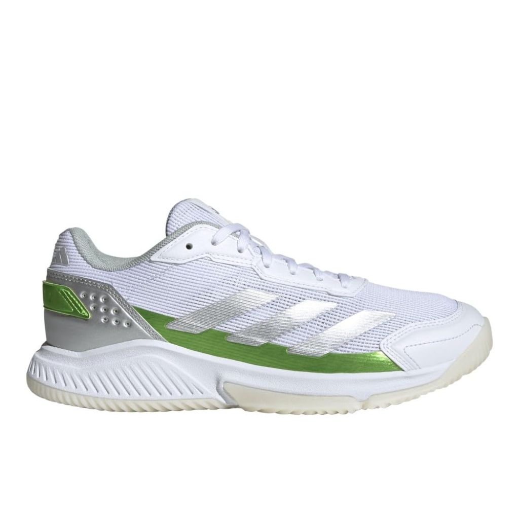 Adidas Women's Courtquick Padel Tennis Shoes - Green, Silver, White - Size 7 M