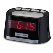 Hamilton Beach Commercial Hospitality Clock Radio Alarm Clock with USB Phone Charging Port HCR410