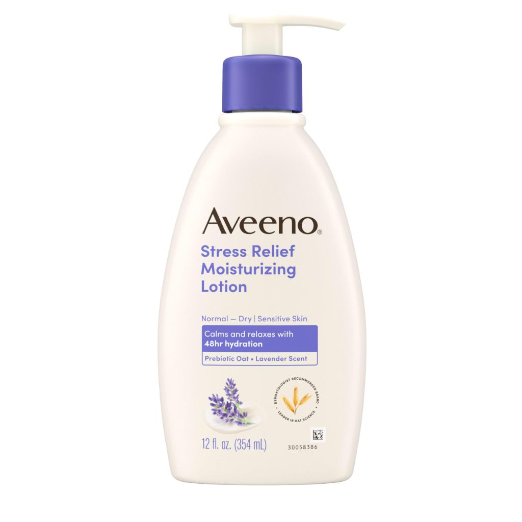 Aveeno Stress Relief Moisturizing Body Lotion with Lavender Scent, 12 fl. oz