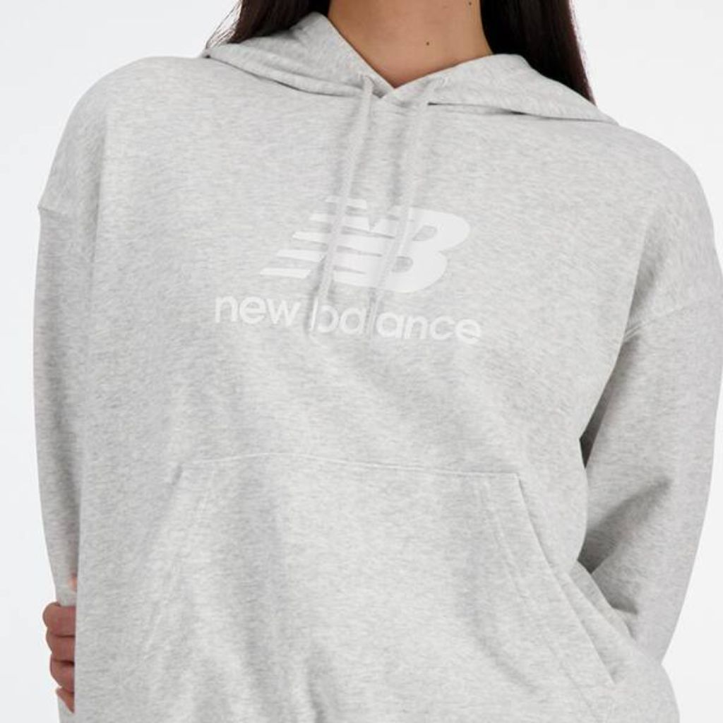 New Balance Women's Sport French Terry Logo Hoodie - Gray, SZ M
