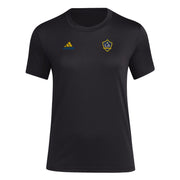 Adidas Women's Los Angeles Galaxy Local Stoic Short Sleeve Pre-game T-shirt, Black, Medium Tall