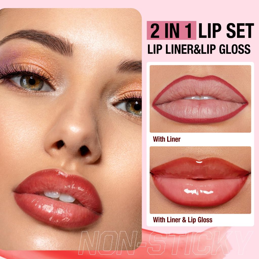 Jolilab Matte Lip Liner Lip Oil Set (4pcs)