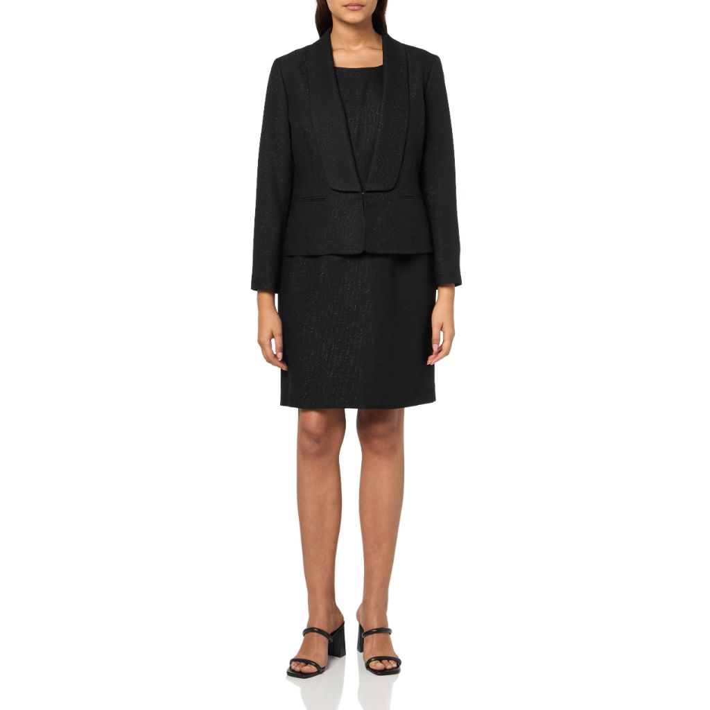 Le Suit Women's Petite Jacket/Dress Suit, Black, Size 10