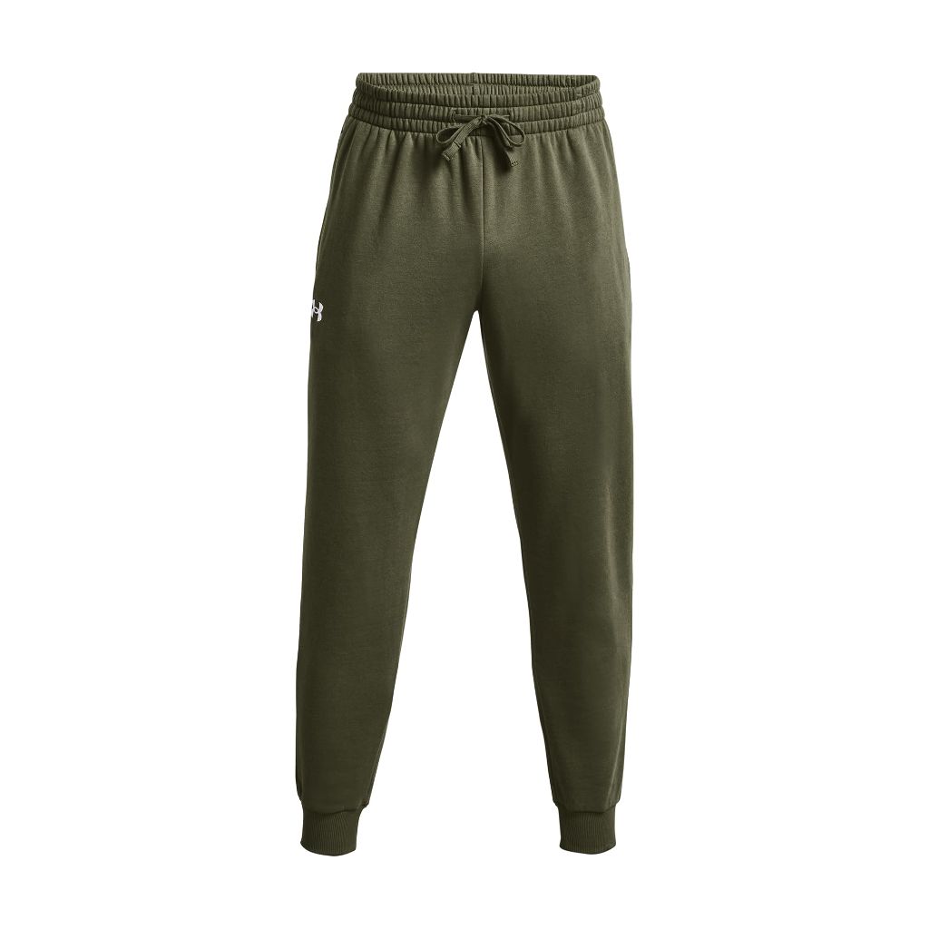 Under Armour Men's Rival Fleece Joggers, (390) Marine OD Green / / White, Large