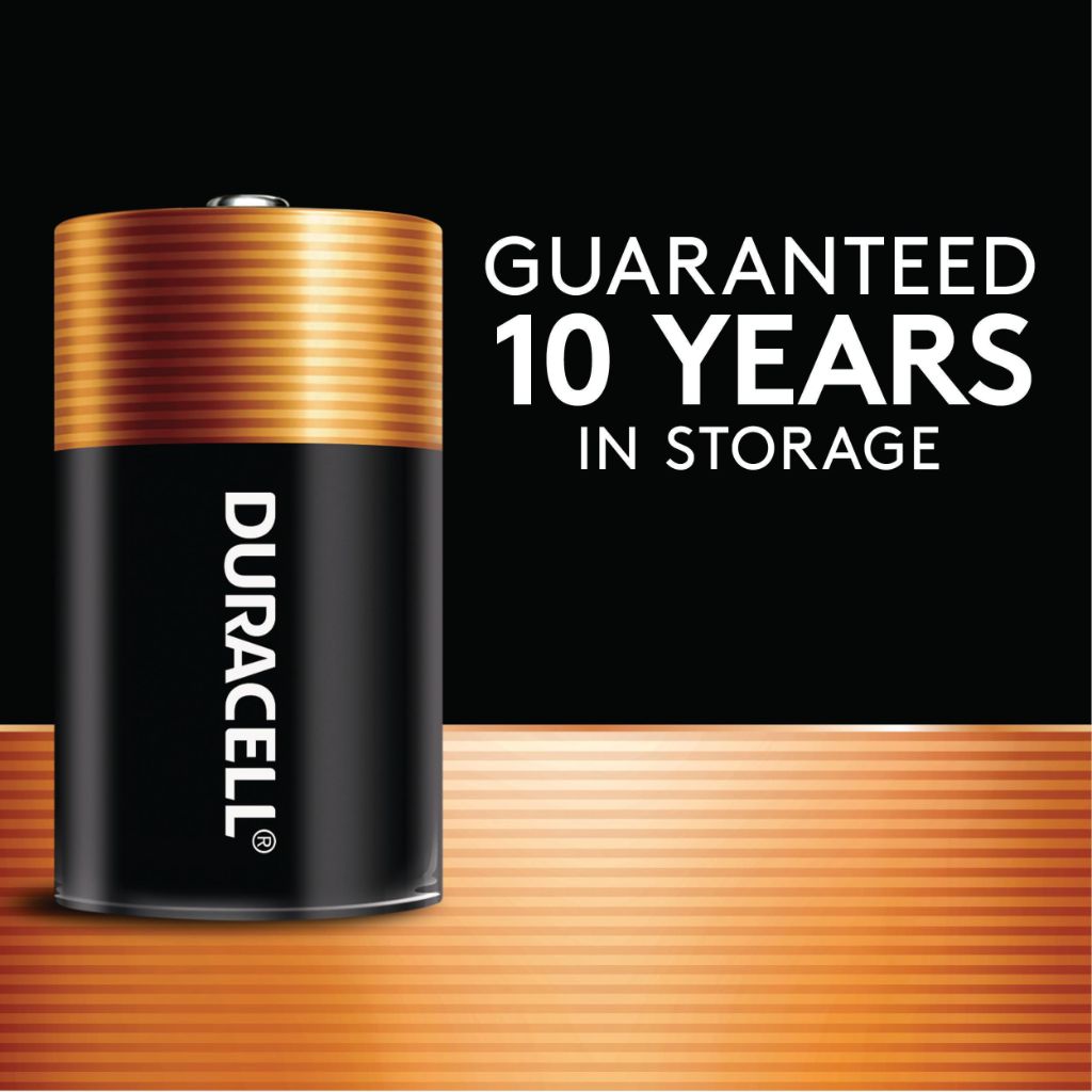 Duracell Coppertop D Batteries, 10 Count (1 Pack)