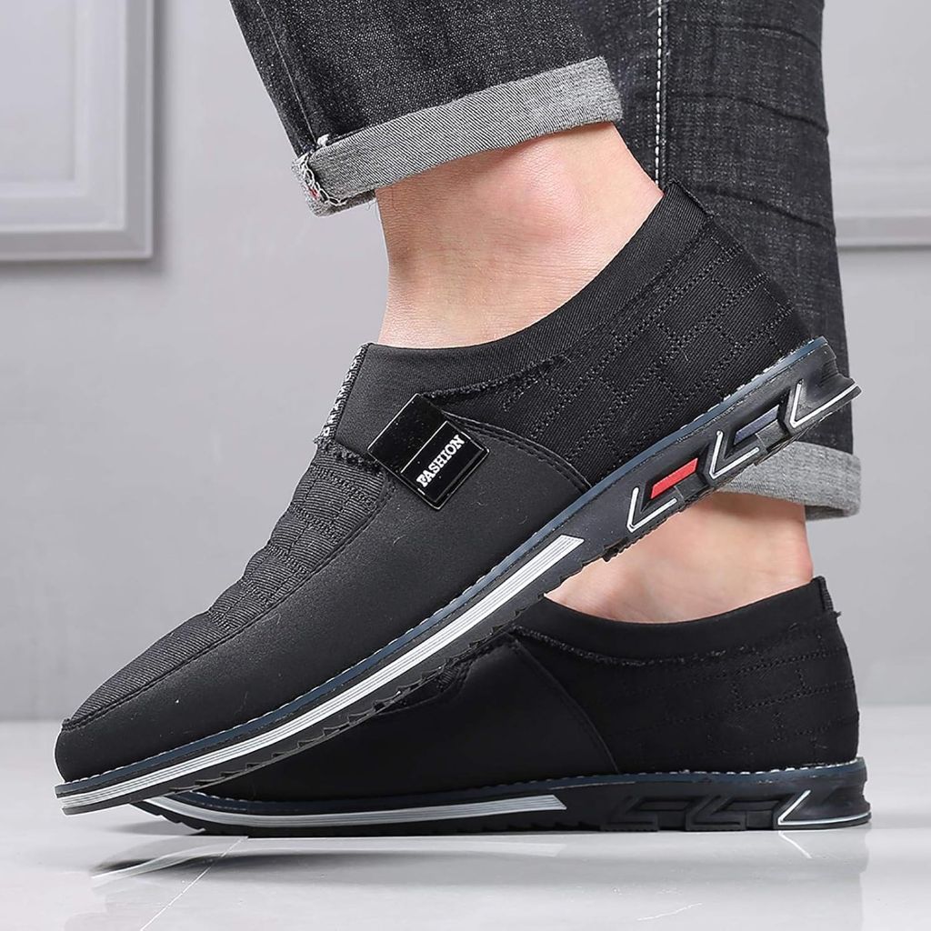 COSIDRAM Men Casual Shoes, Black, 8
