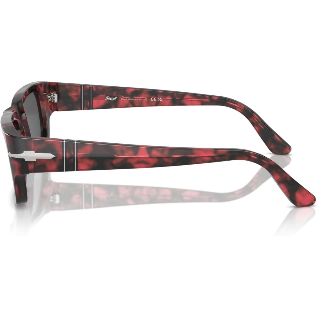 Persol PO3347-S 1212/B1 Adrien Sunglasses - Red Havana Frame/Gray Lens, 55/20/145