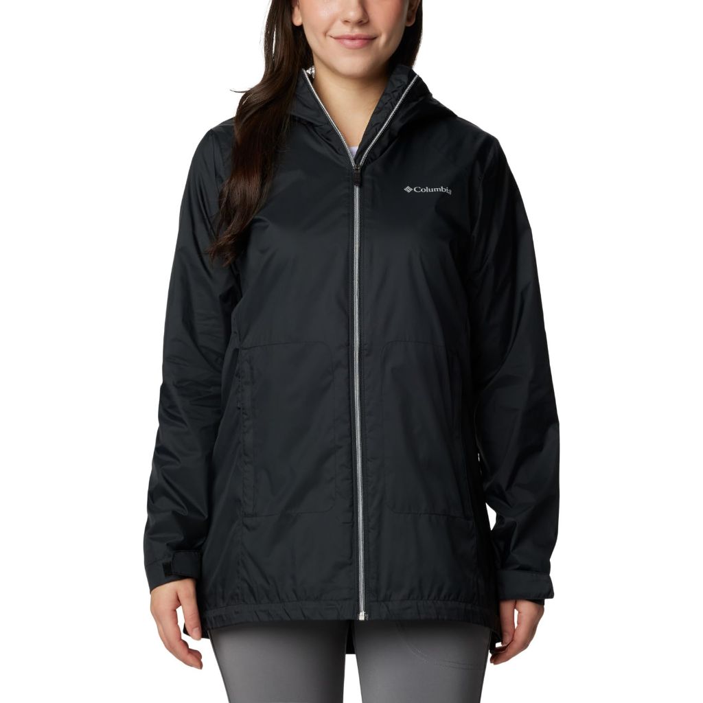 Columbia Women's Plus Size Switchback Lined Long Jacket, Black, 1X