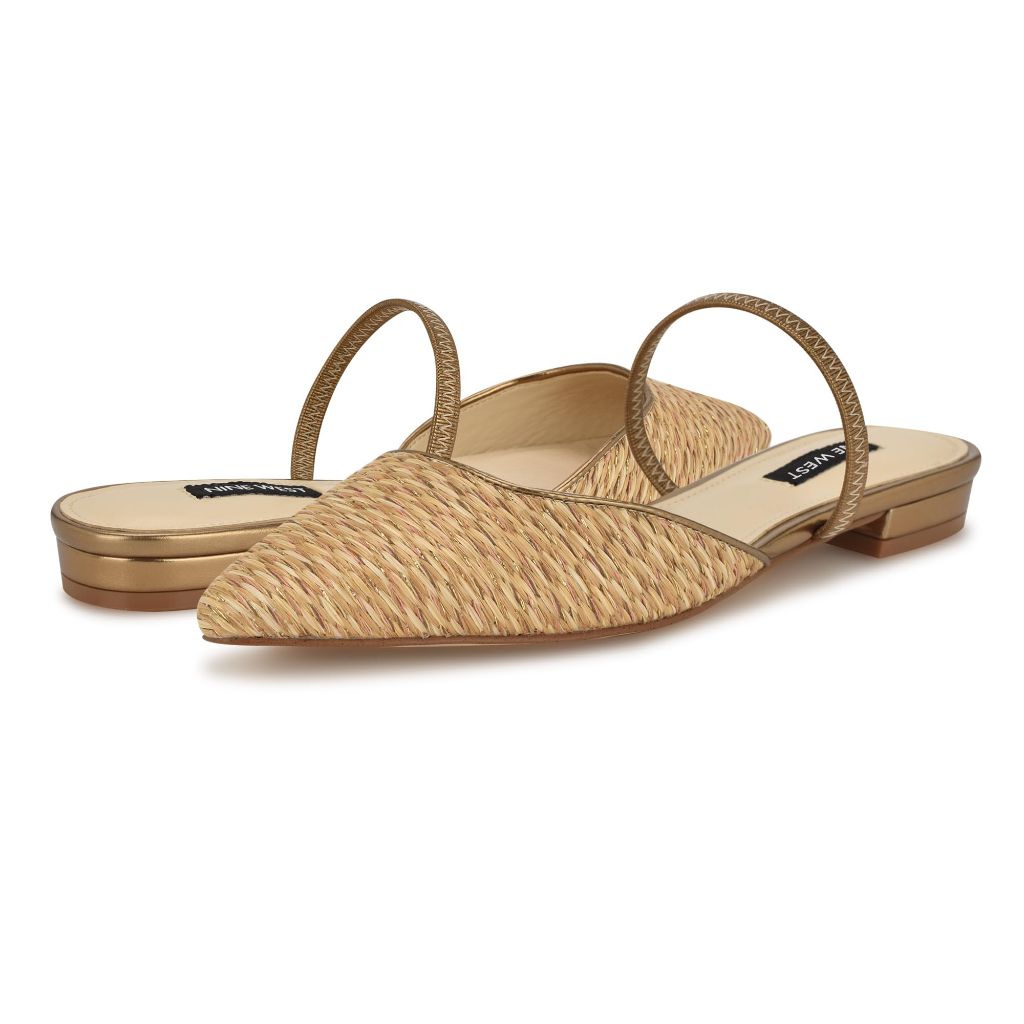 Nine West Women's Gorga Flat, Light Natural 110, 11