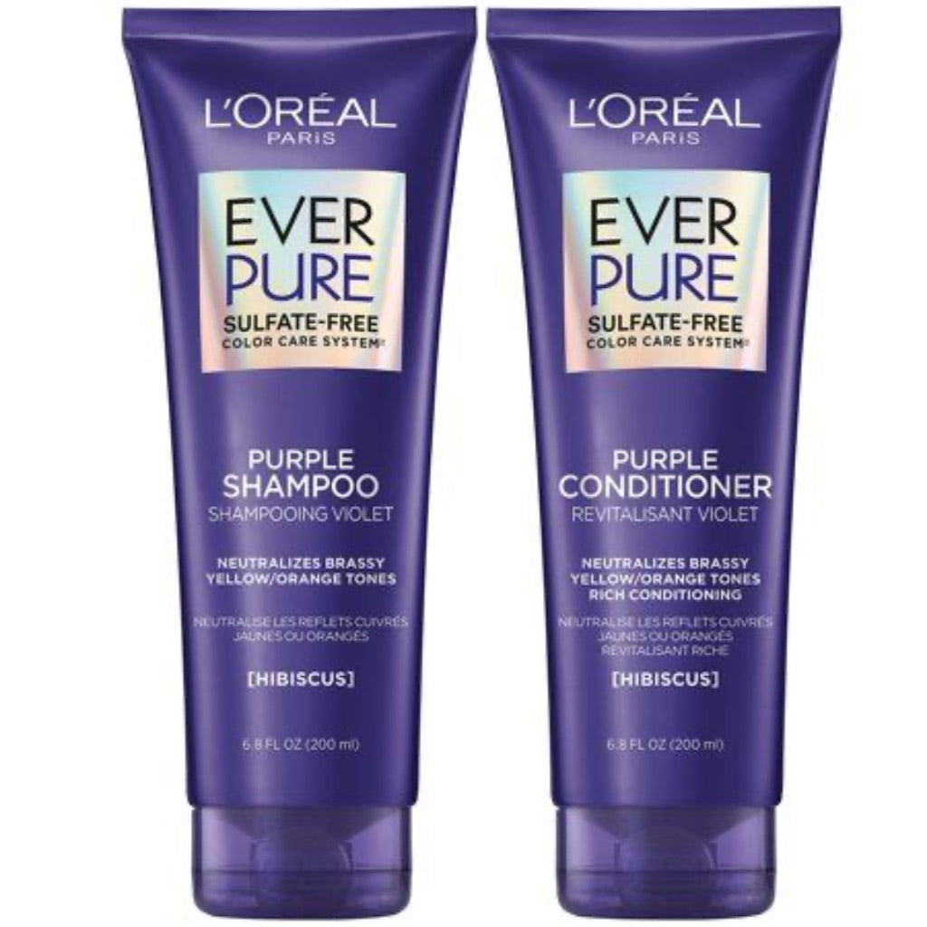 L'Oreal Paris EverPure Purple Shampoo & Conditioner Kit - 6.8 Fl Oz