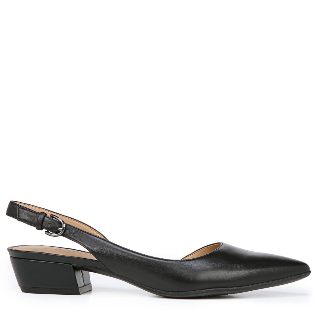 Naturalizer Women's Banks Slingback Pump, Black Leather, 7.5