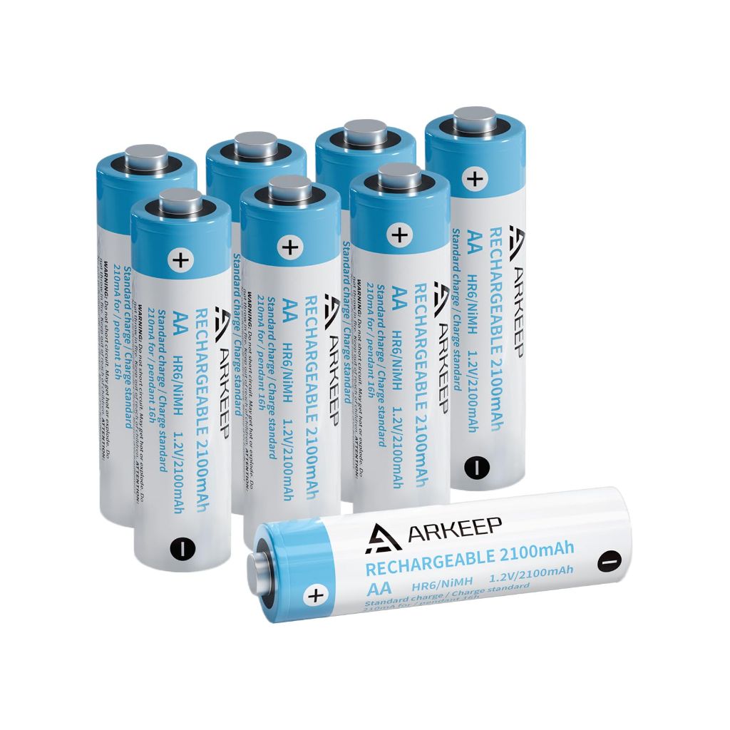 ARKEEP Rechargeable AA Batteries, 8-Pack