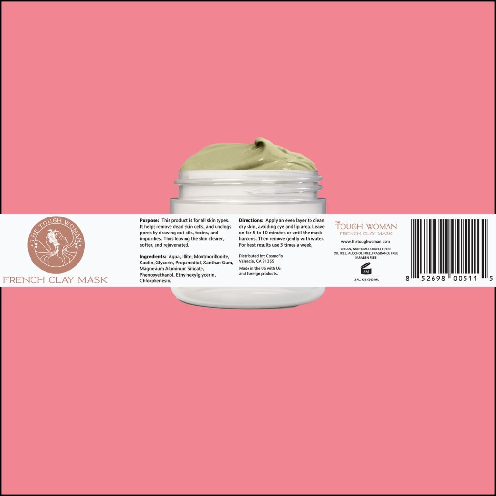 The Tough Woman Detox Green Clay Mask for Face