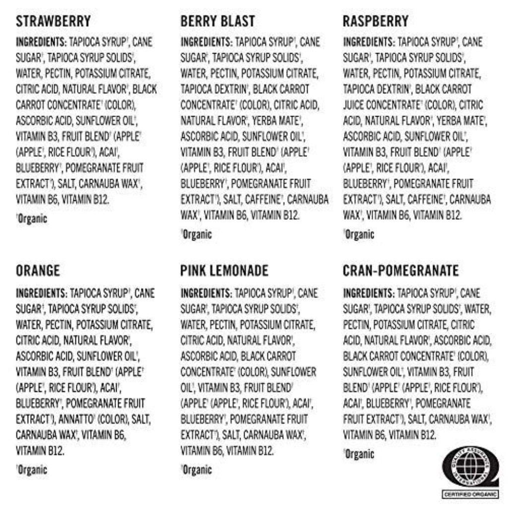 PROBAR - BOLT Organic Energy Chews  Variety Pack  Non-GMO  Gluten-Free  USDA Certified Organic  Healthy  Natural Energy  Fast Fuel Gummies with Vitami