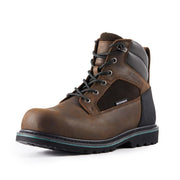 Golden Retriever Men's 6" Heavy Duty Composite Toe Slip-Resistant Work Boots (GJ3155) - Mahogany, Size 10 Wide