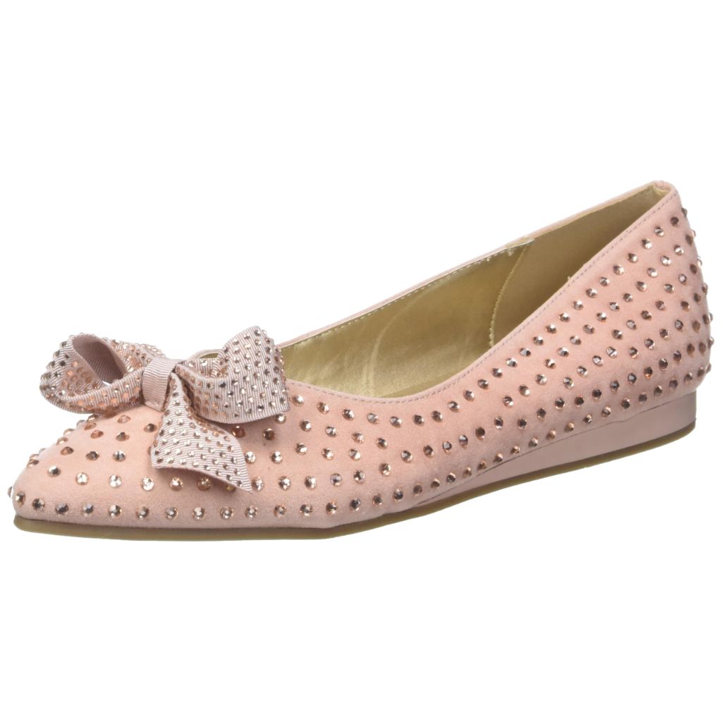 Kenneth Cole REACTION Women's Lucie Jewel Bow Flat, Quartz, 7