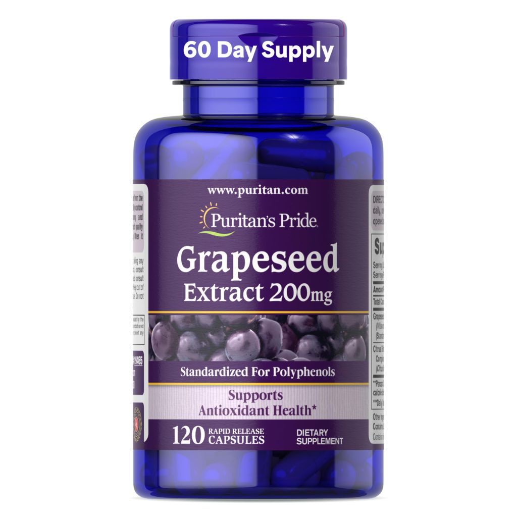 Puritan's Pride Grapeseed Extract, 120 Rapid Release Capsules