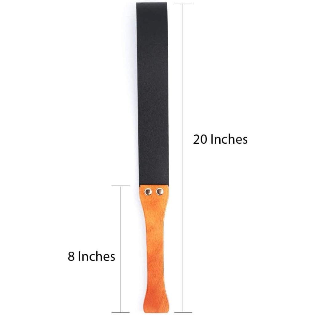 Handmade Leather Horse Whip | 19" Riding Crop with Wooden Handle | English Equestrian Training Bat