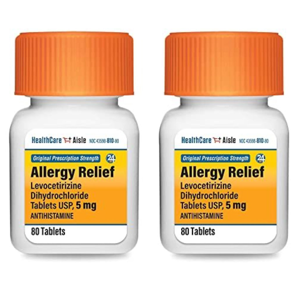 HealthCareAisle Allergy Relief - Levocetirizine Dihydrochloride Tablets USP, 5 Mg – 160 Tablets – Original Prescription Strength Allergy Medicatio