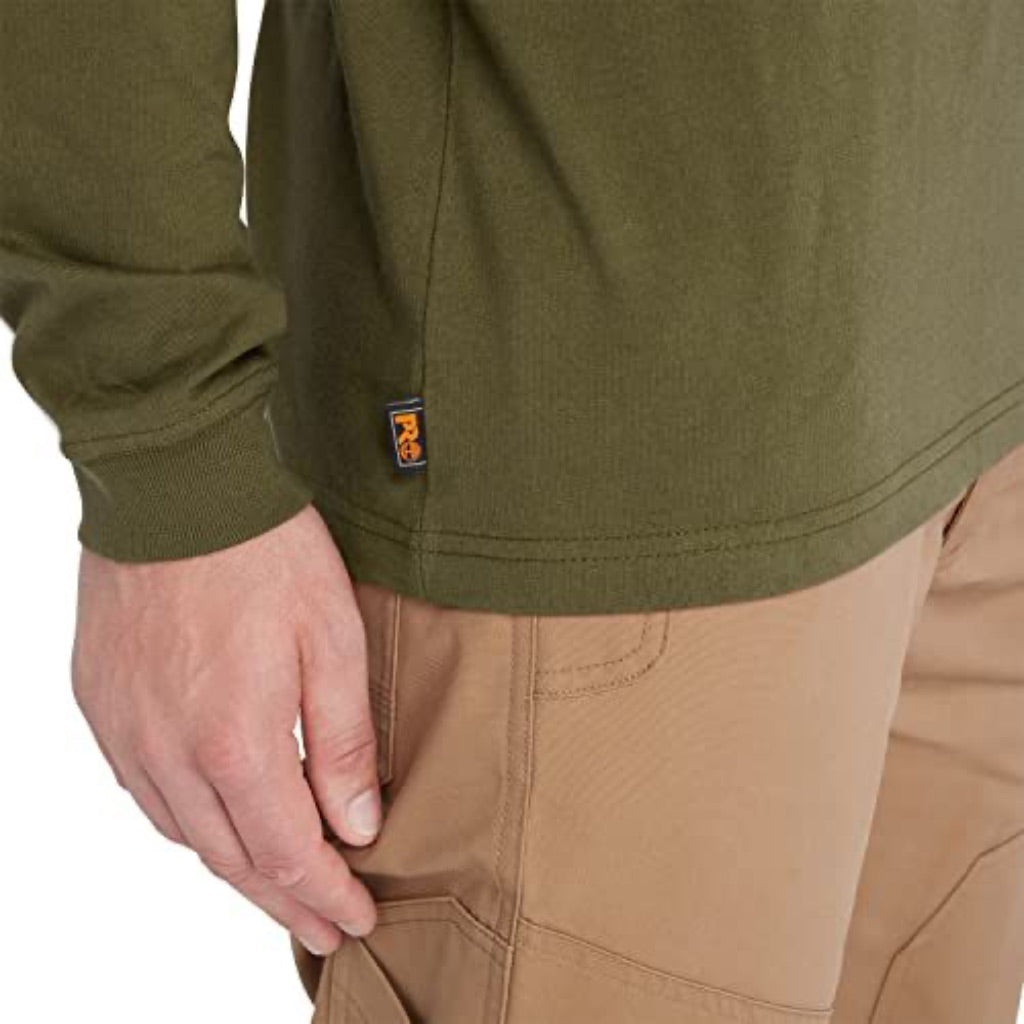 Timberland PRO Men's Core Logo Long-Sleeve T-Shirt - Olive Night, Large