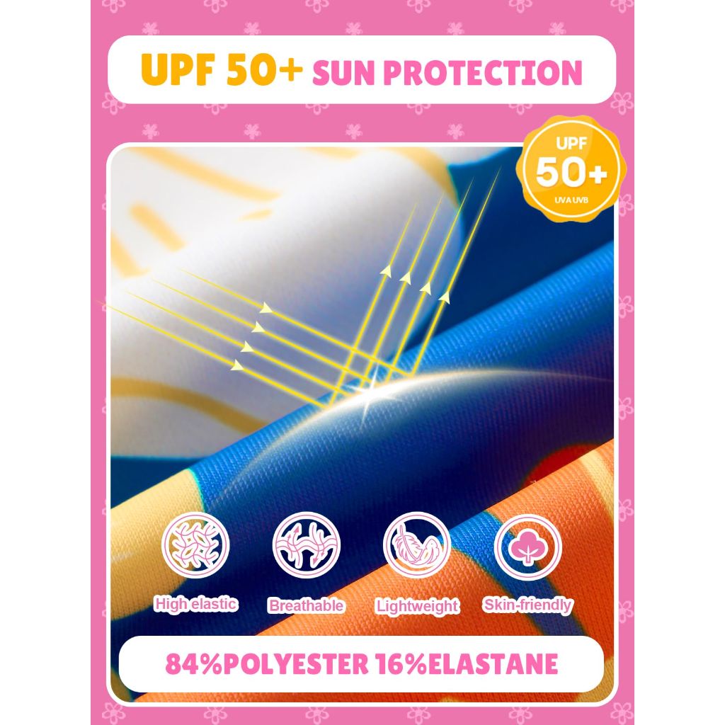 Angel season Girls One Piece Swimsuit for Toddler, Navy Blue Floral - Size 6 Years