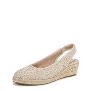 SZ 8M, LifeStride Women's Kayden Wedge Sandal | Natural Tan Fabric