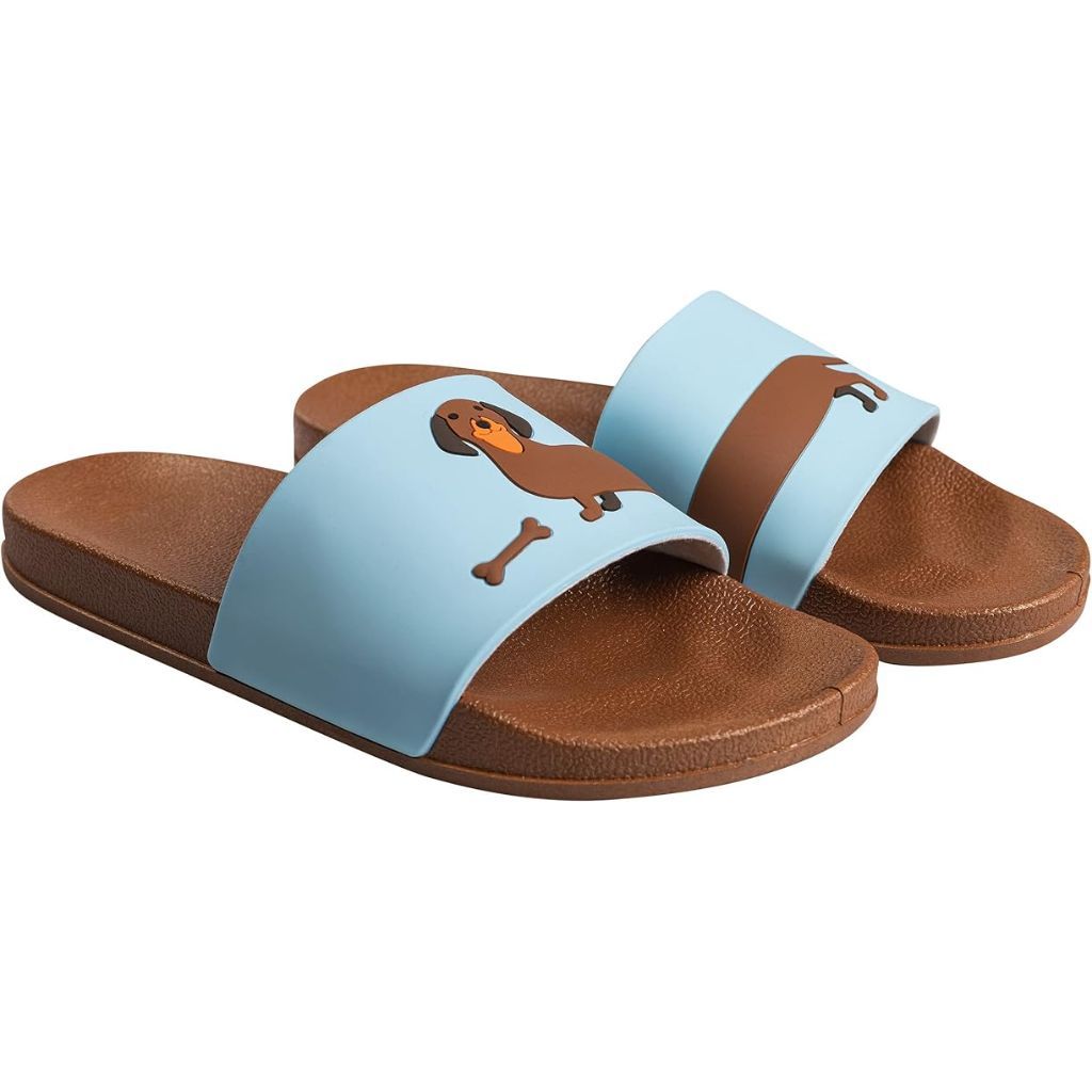 Dedoles Non-Slip Slide Sandals - Long Dachshund, Men's 9.5 / Women's 13