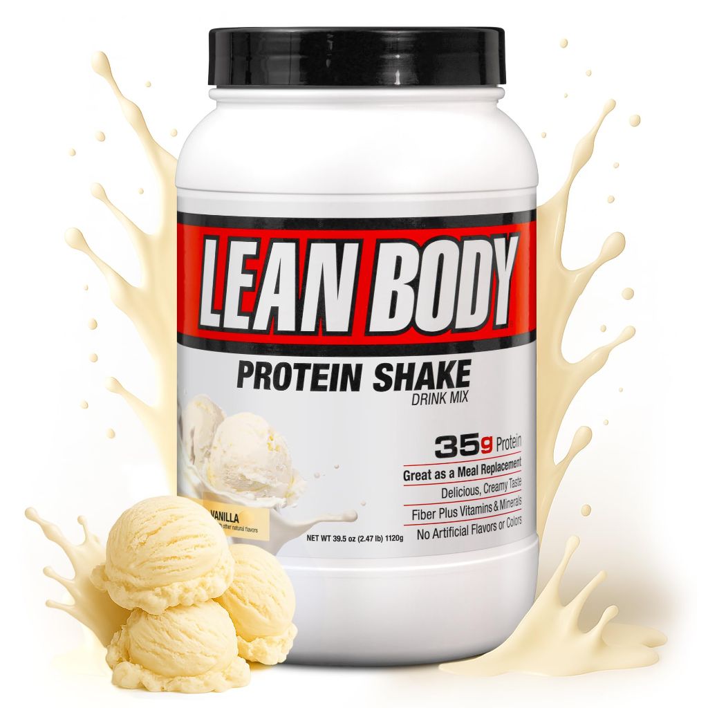 Labrada Nutrition Lean Body Hi-Protein Meal Replacement Shake, Vanilla, 2.47-Pound Tub