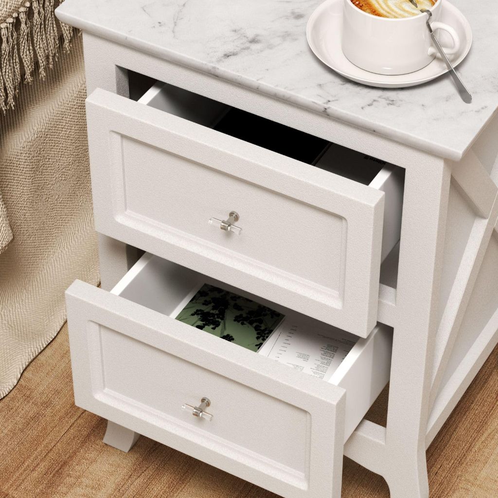 Peaha 10 Pack Brushed Nickel Cabinet Knobs T Shape Acrylic Drawer Knob Silver Decorative Hardware for Dresser Cupboards