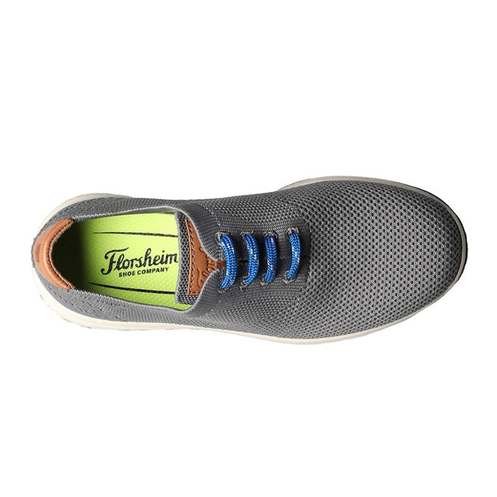 SZ 10T, Florsheim Boy's Great Lakes Knit Plain Toe Ox Jr. Gray