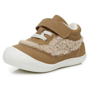 Apakowa Baby & Toddler First Walker Winter Shoes –  Boys and Girls with Plush Lining & Wide Toe Box (4-9 Toddler)