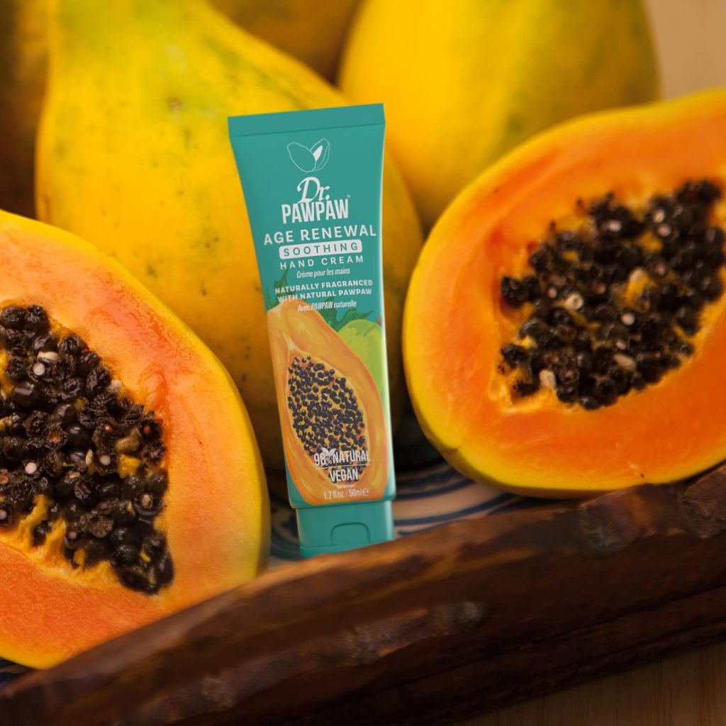 Dr.PAWPAW Age Renewal Soothing - Papaya, Naturally Fragranced Hand Cream for Hands, Nails & Cuticles, Multitasking Softening, Nourishing, Vegan and Cruelty Free (50 ml)