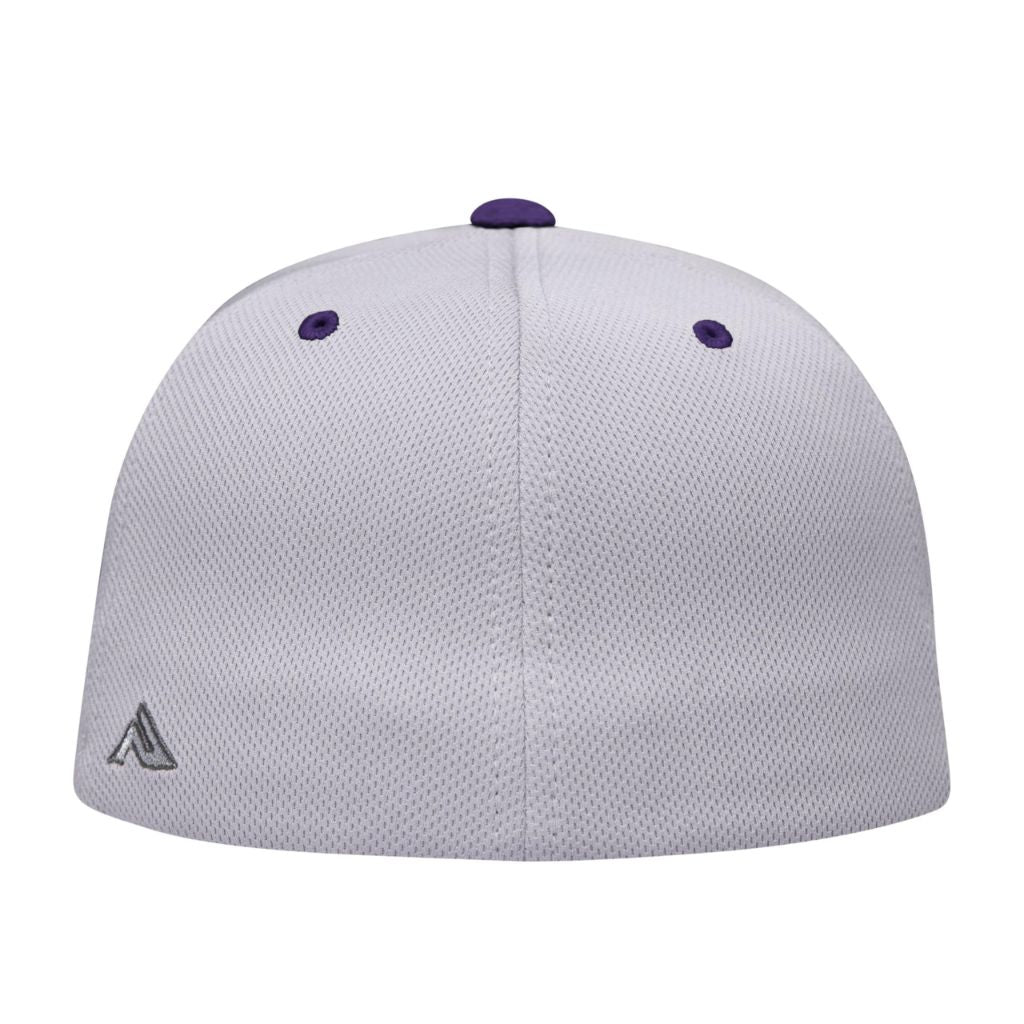 Pacific Headwear Premium P-Tec Flexfit® Cap, Silver/Purple, S/M