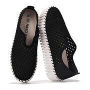 Project Cloud Platform Loafers for Women - Lightweight Summer Shoes for Women 2026 - Slip-On Casual Shoes - Non Slip Fashion Sneakers - Leather Insole Womens Footwear (Daffodil, Black, 11)