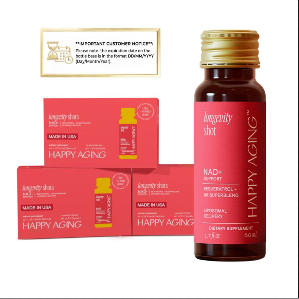 Happy Aging Liquid NAD+ Supplement for Women  | 10 Shots, 30-Day Supply